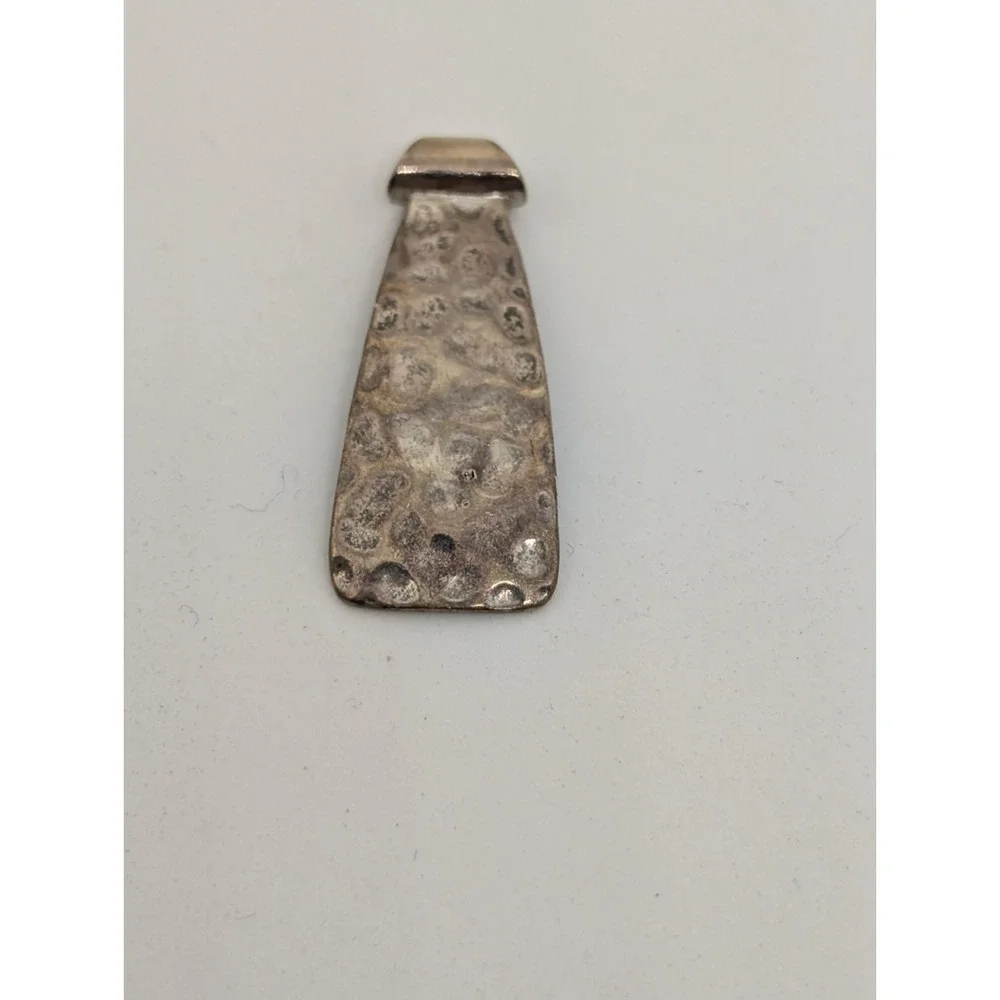 925‎ Retired Sterling Silver Hammered Tie Small Charm Pendant